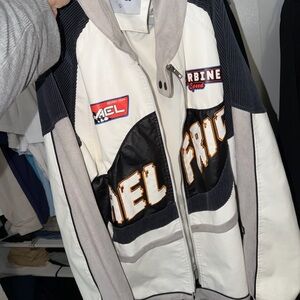 Black and White Racing Jacket